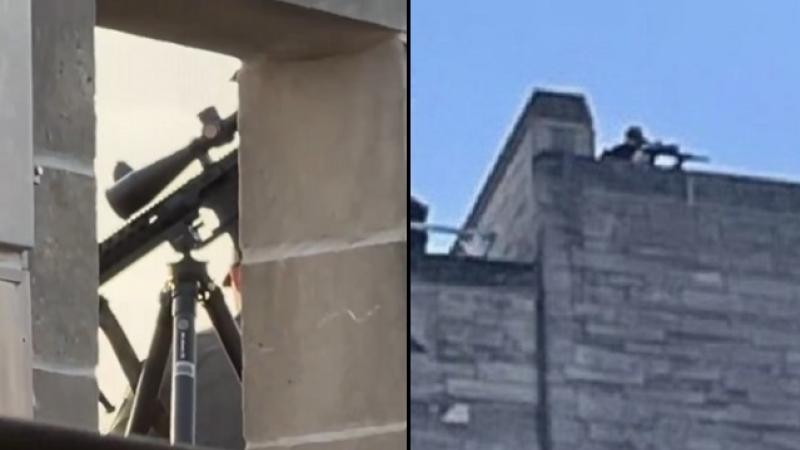 有人在屋顶上看到狙击手俯瞰大学抗议活动，令人担心亲巴勒斯坦学生会受到严厉惩罚